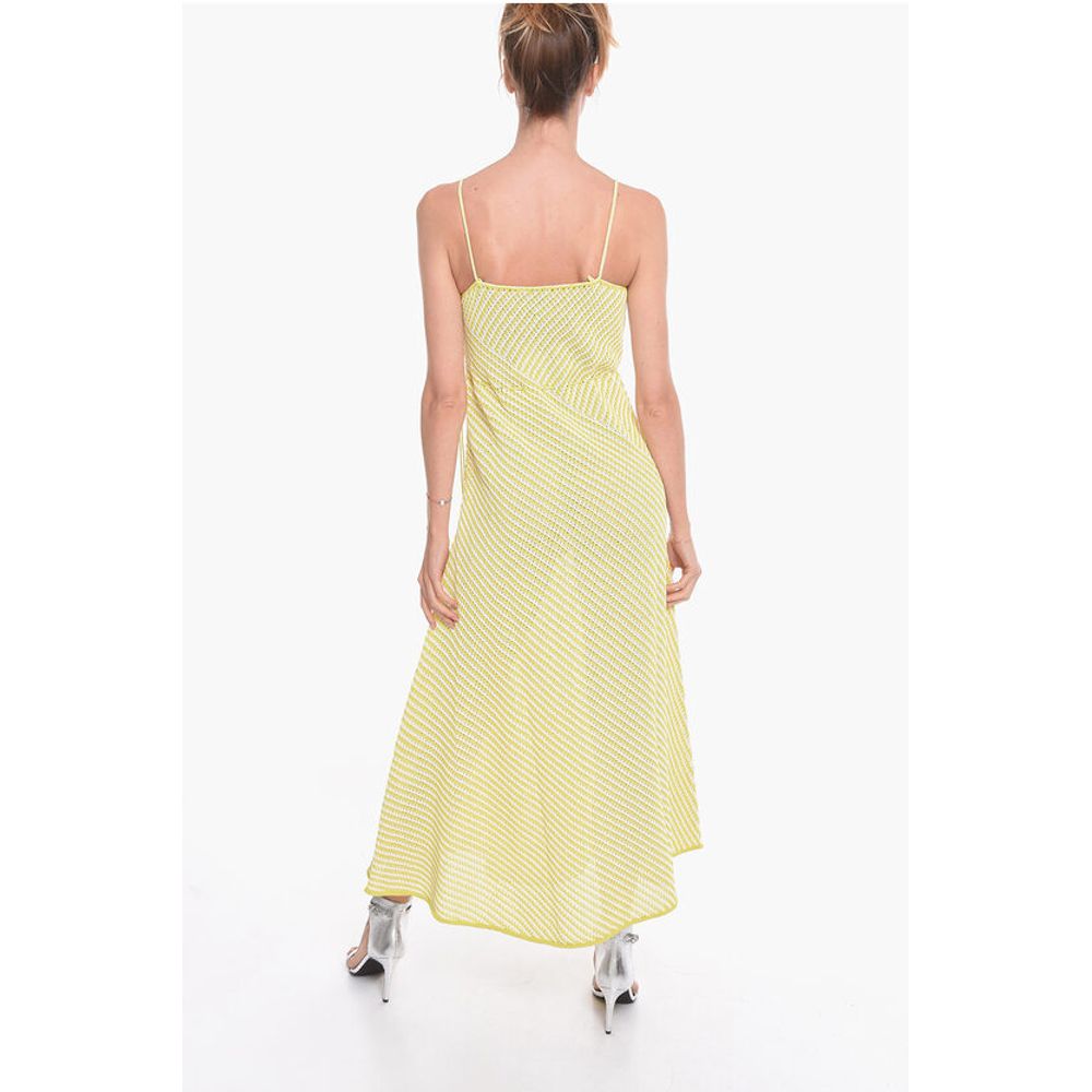 Bottega Veneta Striped Cotton Blend Maxidress with Drawstring - Image 2