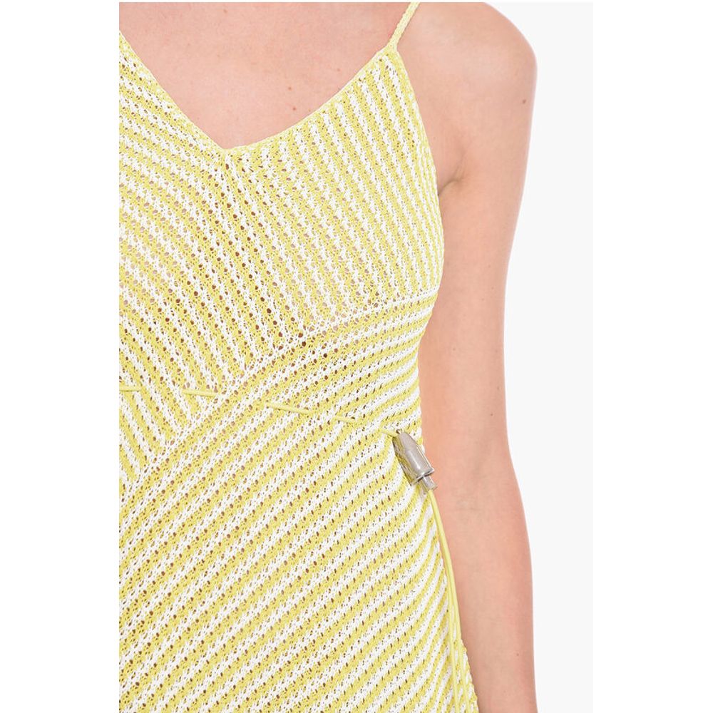 Bottega Veneta Striped Cotton Blend Maxidress with Drawstring - Image 3