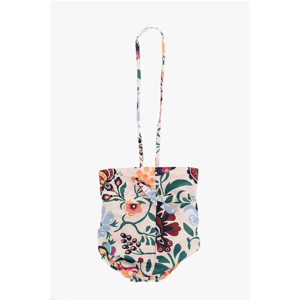 La Double J Patterned Bucket Bag with Ruffle Details