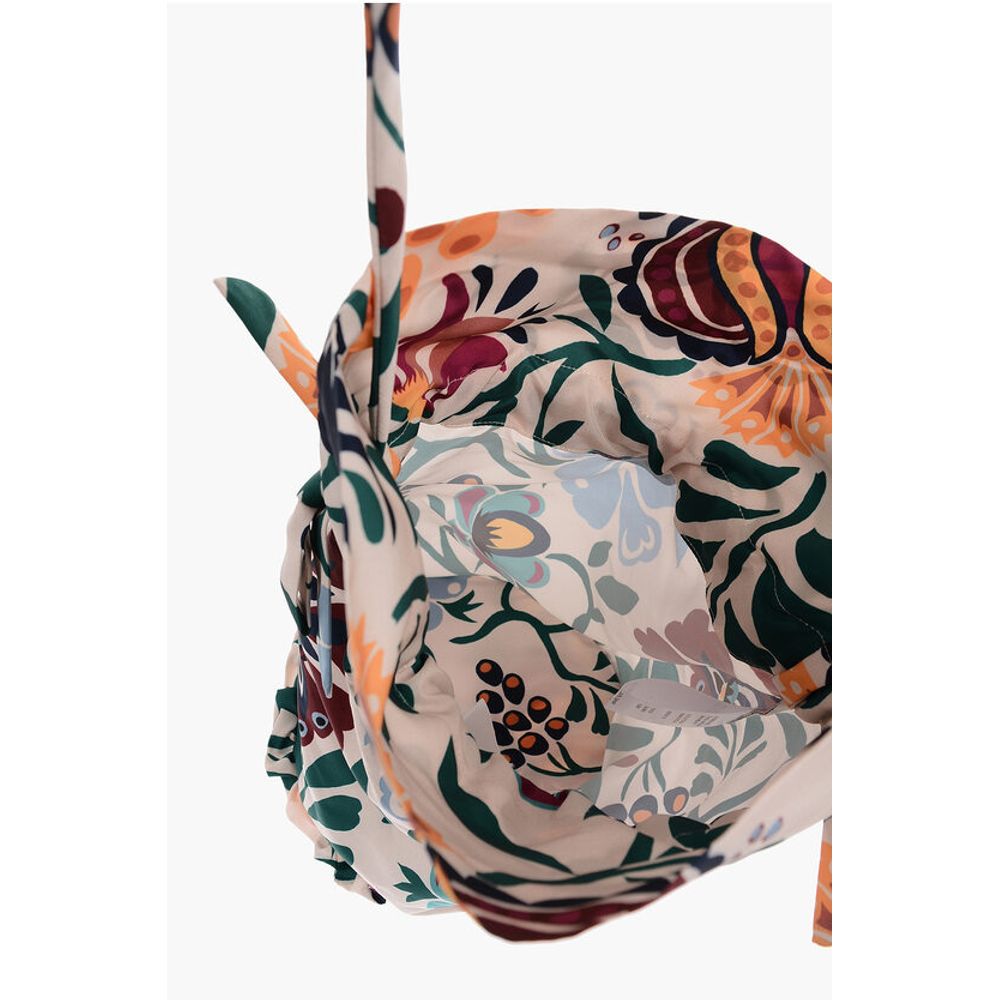 La Double J Patterned Bucket Bag with Ruffle Details - Image 4