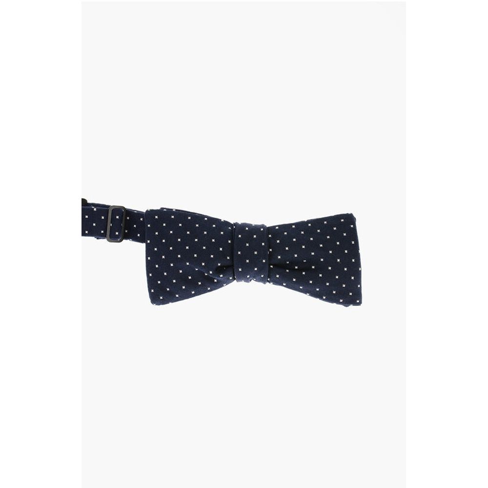 Corneliani Micro Checked Silk Bow Tie