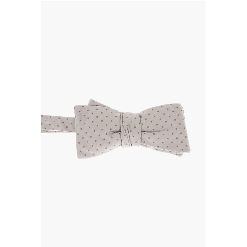 Corneliani Micro Checked Silk Bow Tie