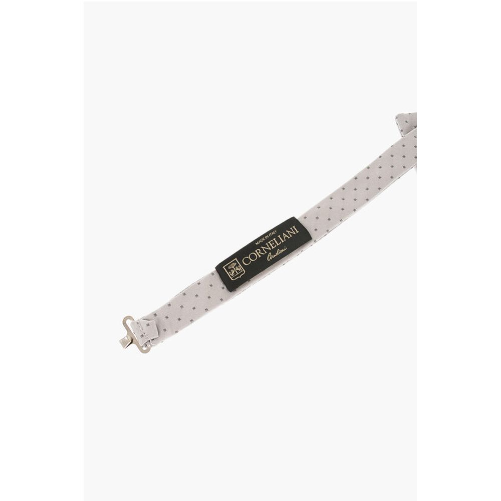 Corneliani Micro Checked Silk Bow Tie - Image 2