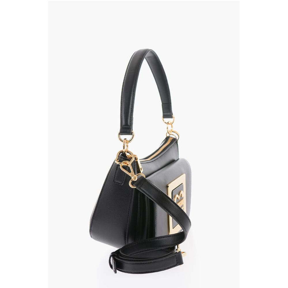 Moschino LOVE Faux Leather Bag with Removable Shoulder Strap and Meta - Image 2