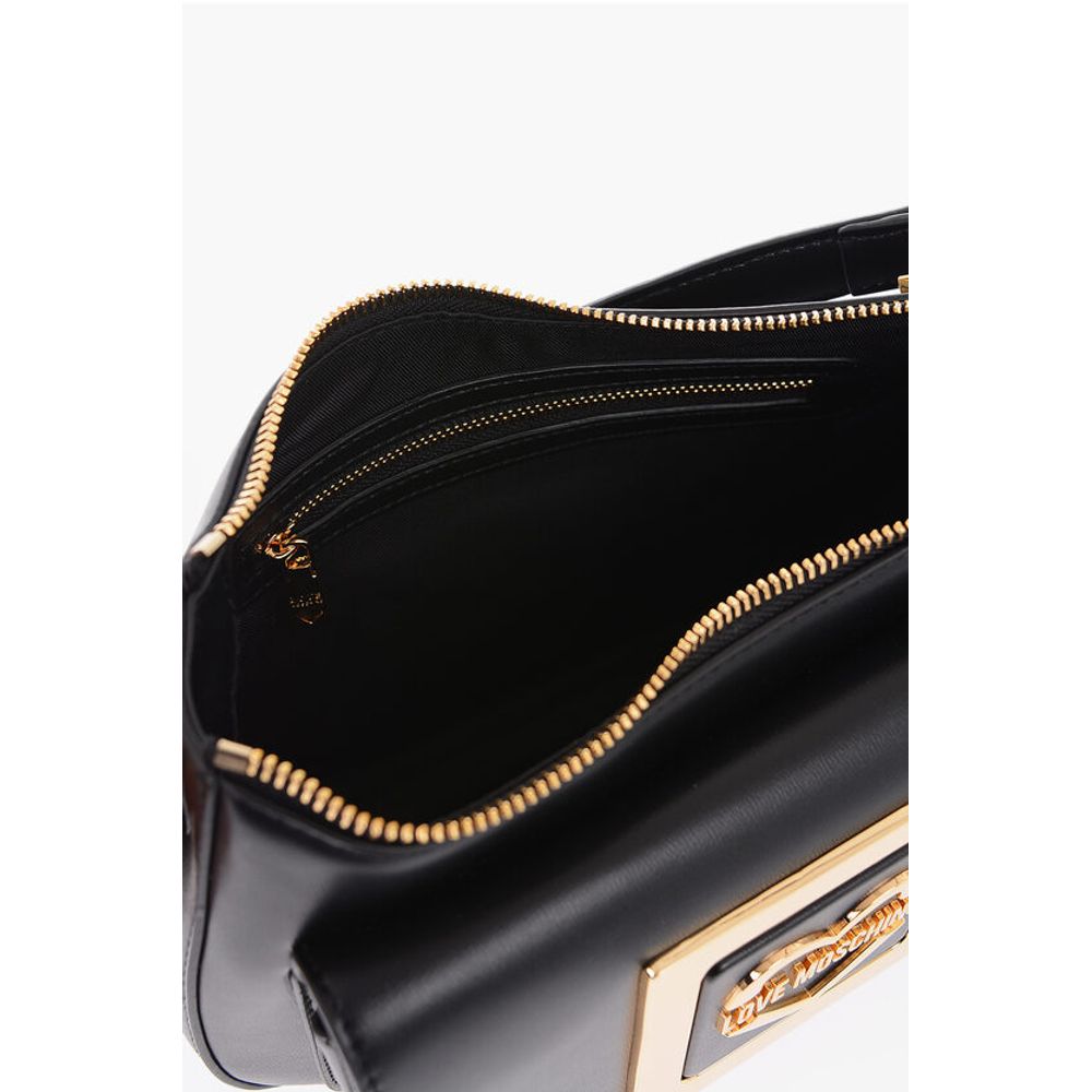 Moschino LOVE Faux Leather Bag with Removable Shoulder Strap and Meta - Image 4