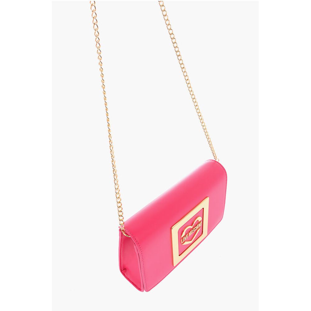 Moschino LOVE Faux Leather Crossbody Bag with Metal Golden Logo - Image 3