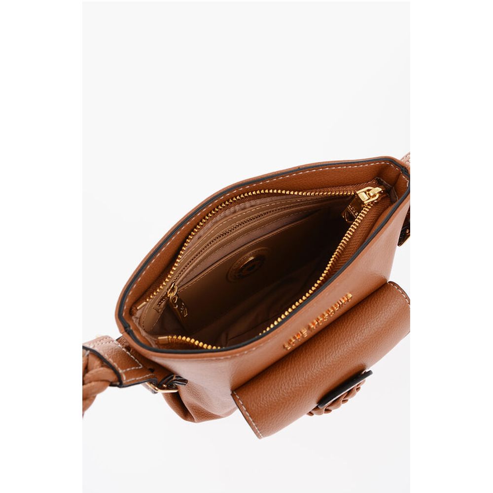 Moschino LOVE Faux Leather Crossbody Bag with Braided Details - Image 4