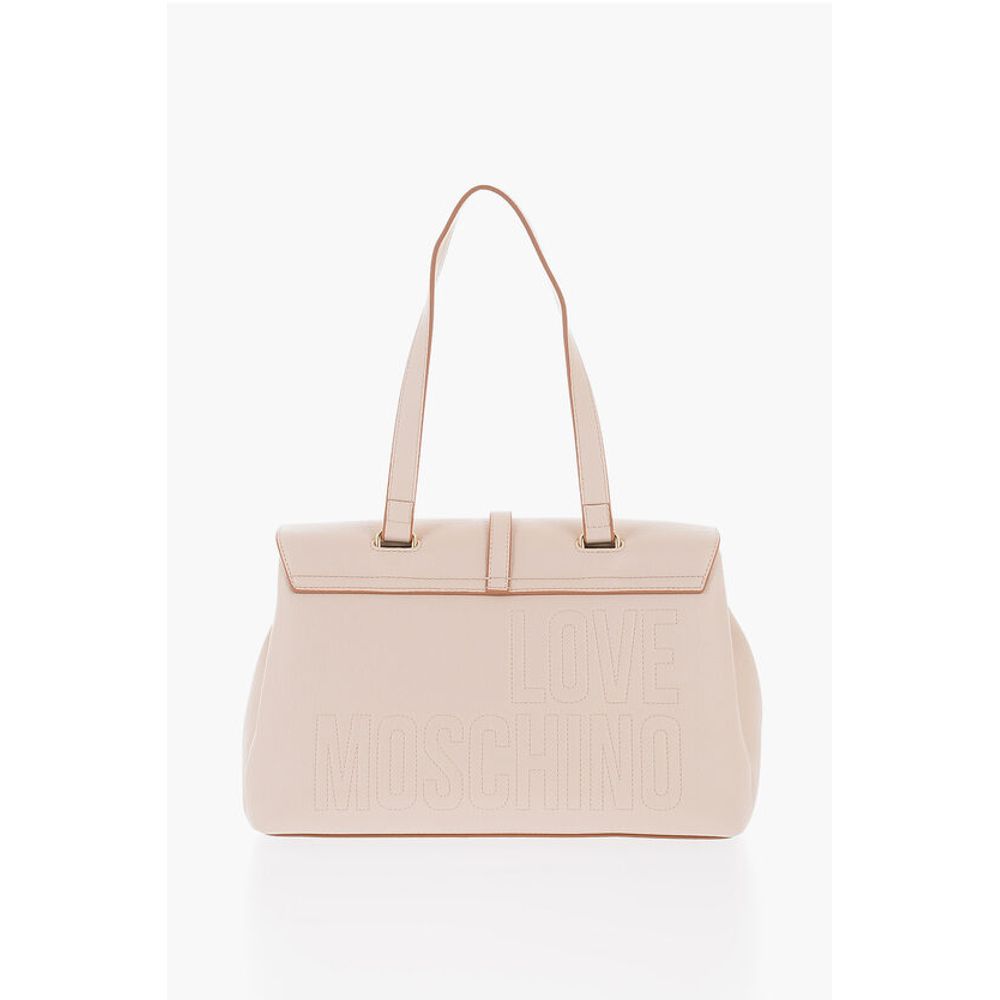 Moschino LOVE Faux Leather Bag with Removable Shoulder Strap - Image 3