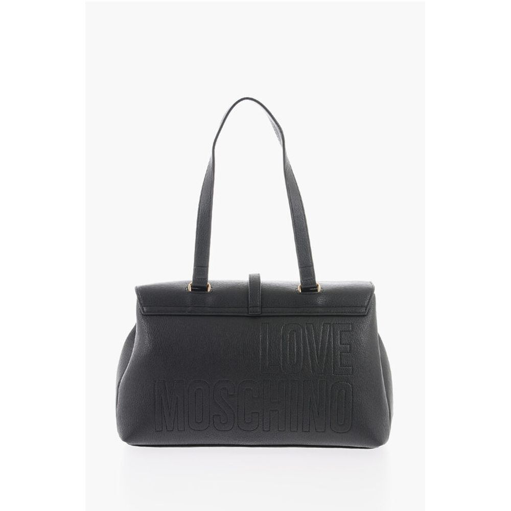 Moschino LOVE Faux Leather Bag with Removable Shoulder Strap - Image 3