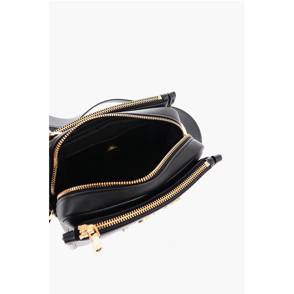 Moschino LOVE Faux Leather Crossbody Bag with Golden Logo - Image 5