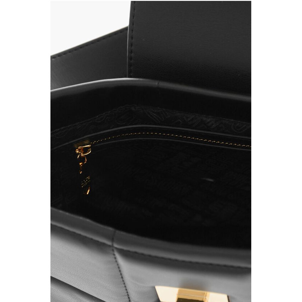 Moschino LOVE Quilted Faux Leather Shoulder Bag with Turn Lock Closur - Image 5