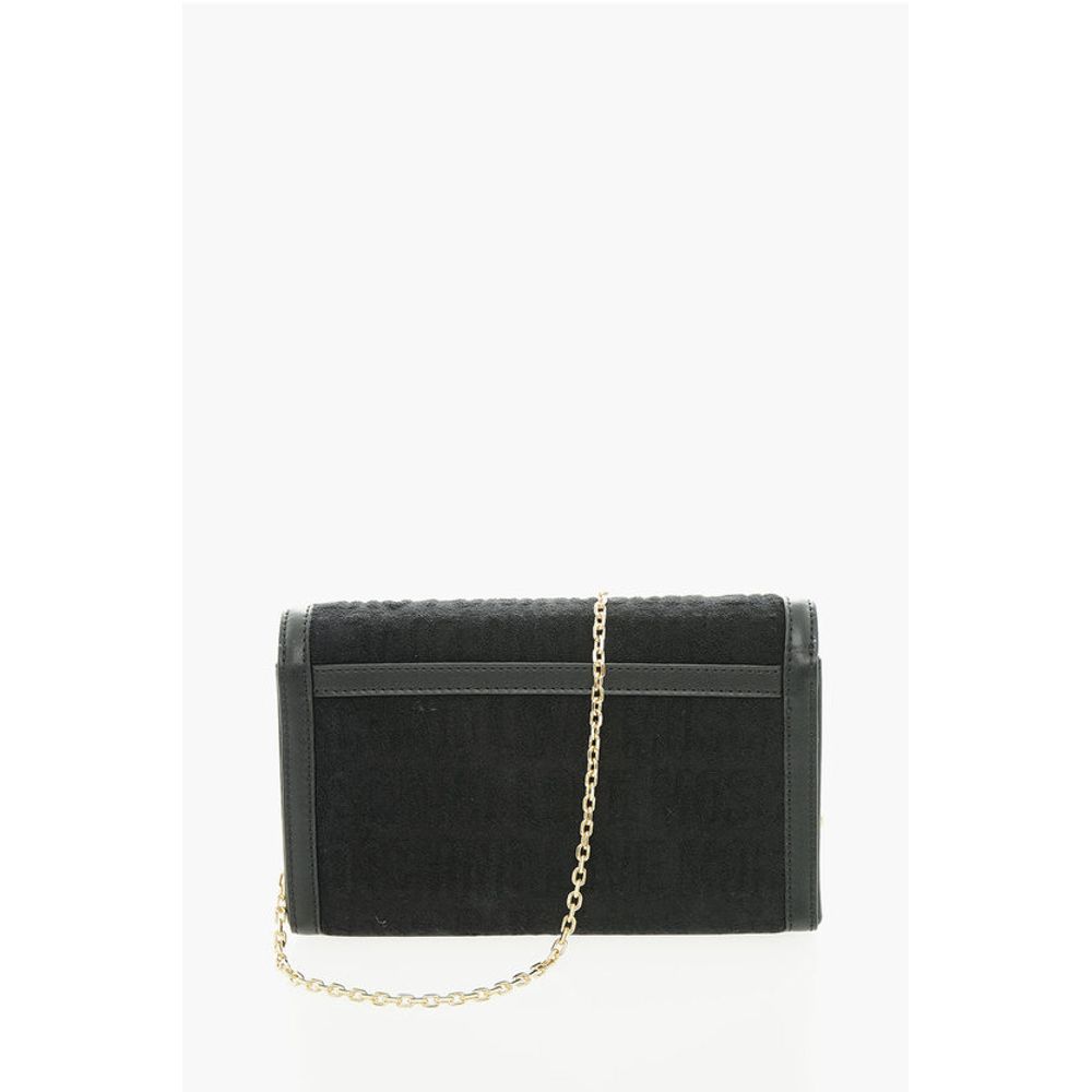 Moschino LOVE All Over Logo Terry Bag with Chain Shoulder Strap - Image 2