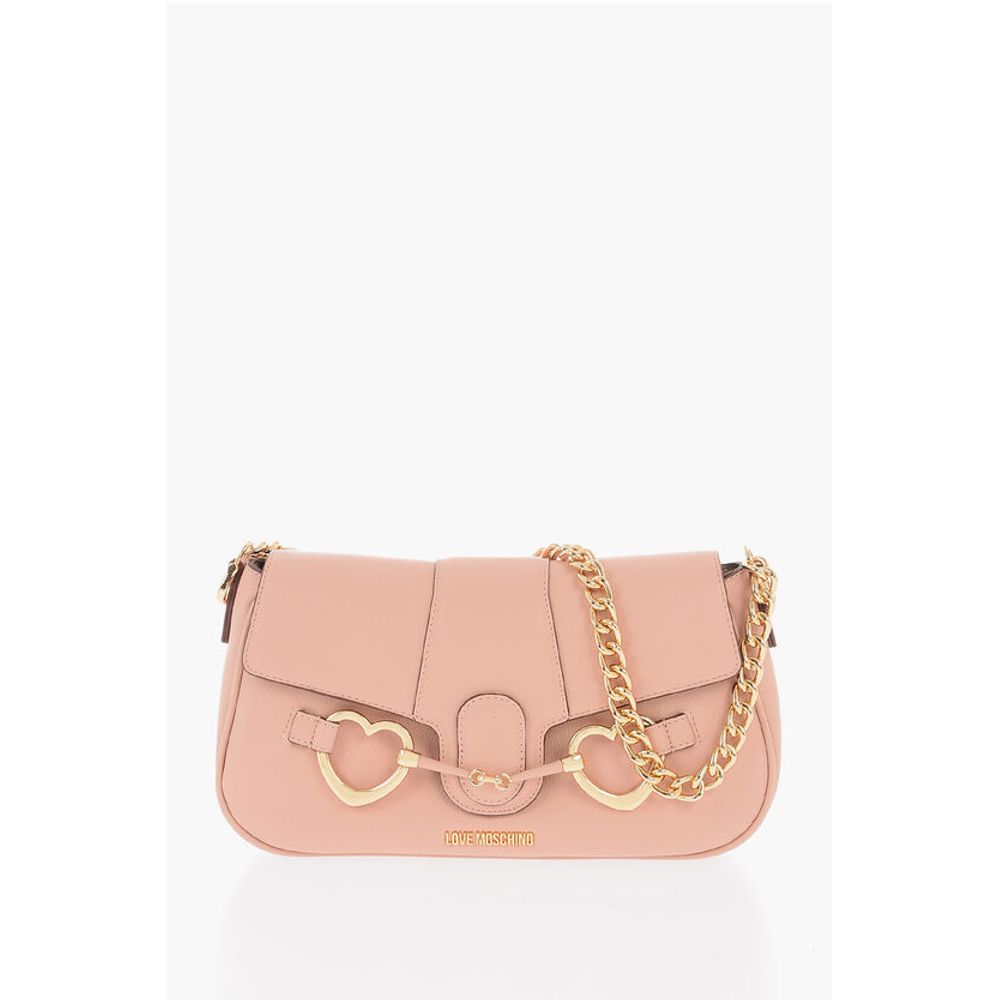 Moschino LOVE Faux Leather BIG HEARTBIT Shoulder Bag