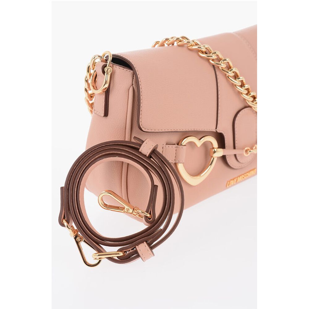 Moschino LOVE Faux Leather BIG HEARTBIT Shoulder Bag - Image 3