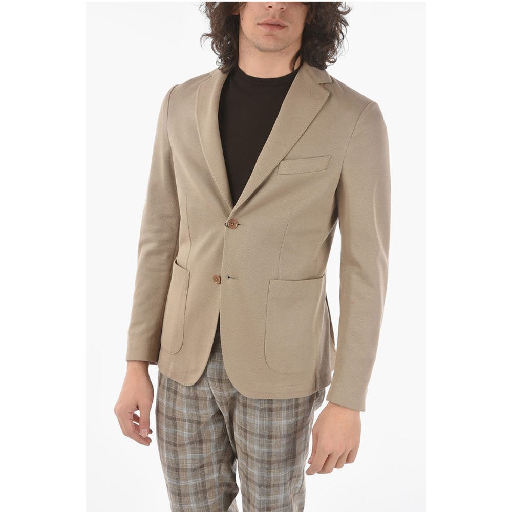 Corneliani CC COLLECTION cotton side vents 2-button blazer