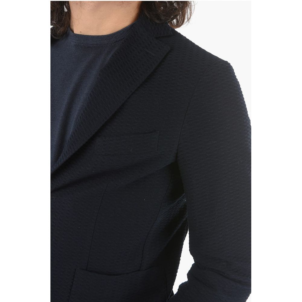 Corneliani CC COLLECTION cotton side vents notch lapel 2-button blazer - Image 3