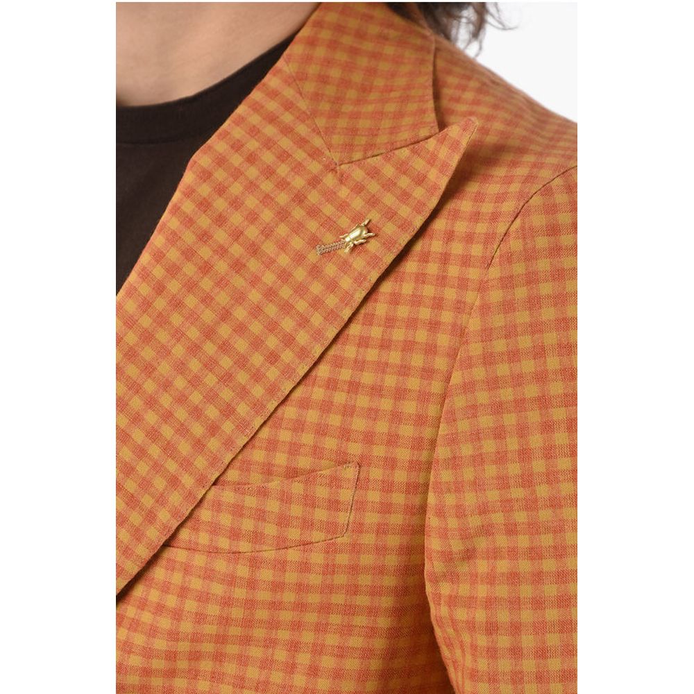 Corneliani CC COLLECTION gingham checked side vents peak lapel REWARD 2 - Image 3