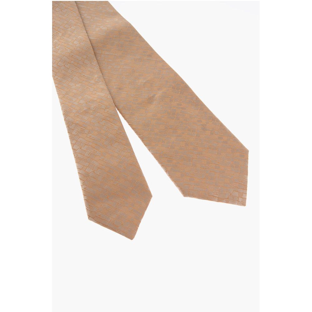 Corneliani Solid Color Silk Tie with Adjustable Collar - Image 2