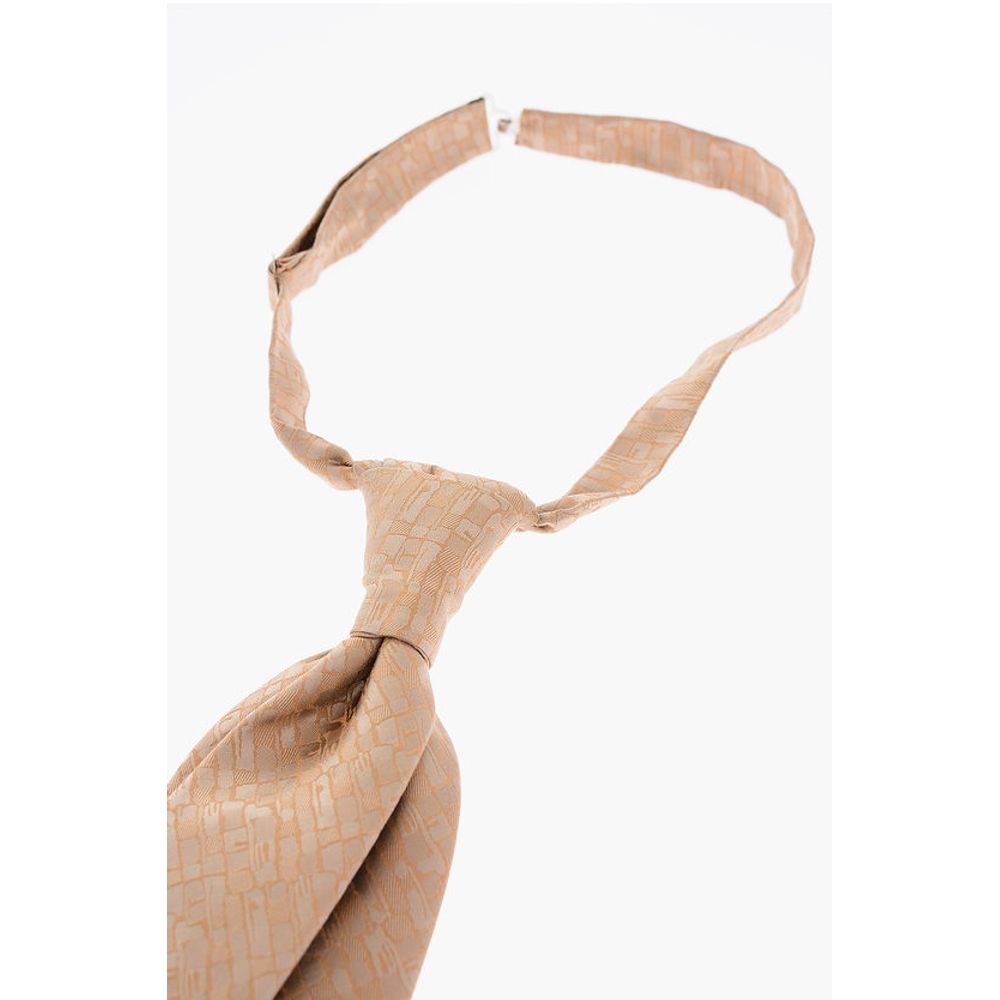 Corneliani Solid Color Silk Tie with Adjustable Collar - Image 3