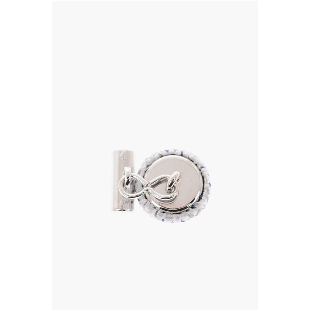 Corneliani Metal and Silk Round Cufflinks - Image 3