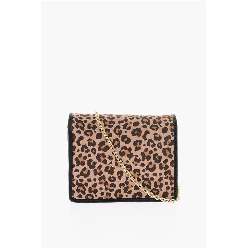 Moschino LOVE Animal Effect Faux Leather POLY Mini Saddle Bag - Image 2