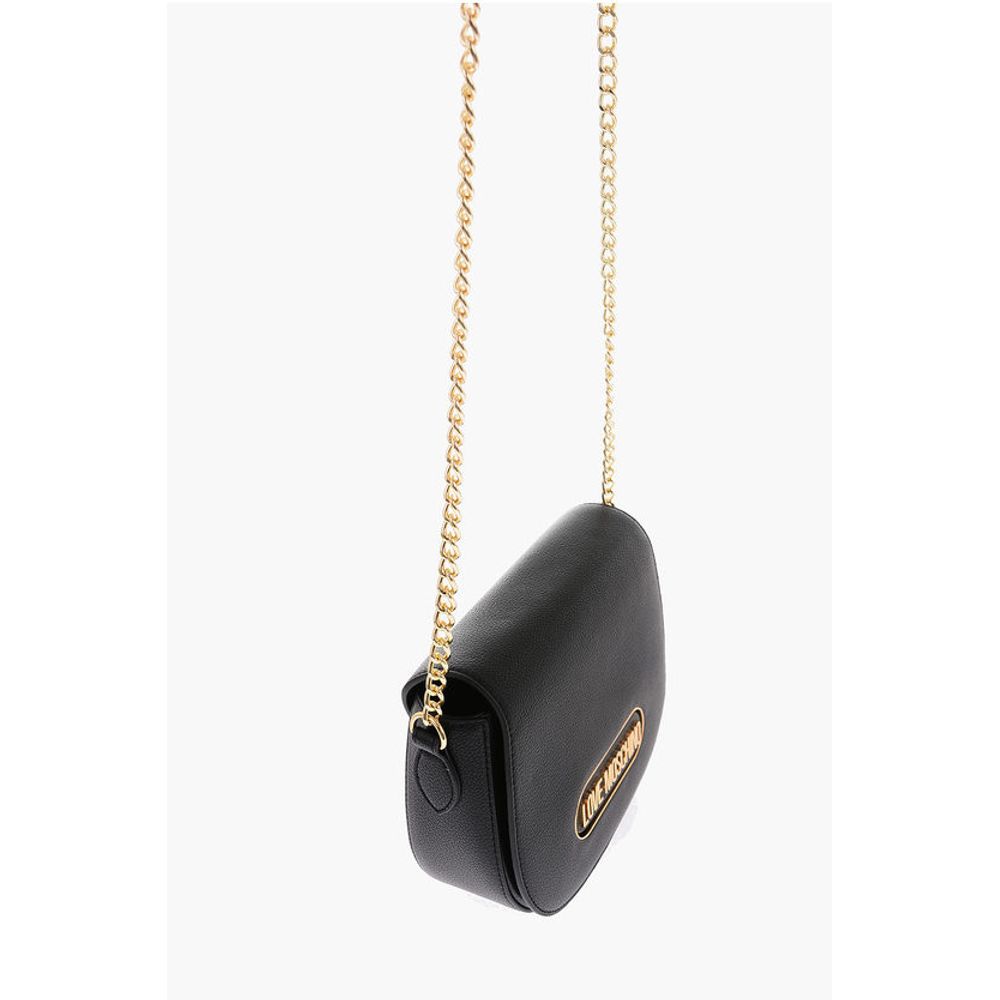 Moschino LOVE Chain Shoulder Strap Faux Leather Bag - Image 3