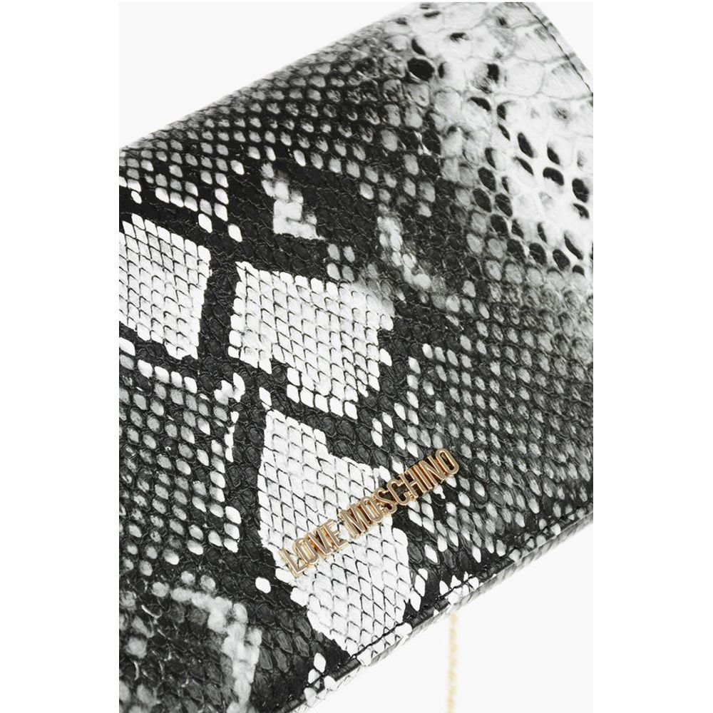 Moschino LOVE Snake Effect Faux Leather Crossbody Bag - Image 4
