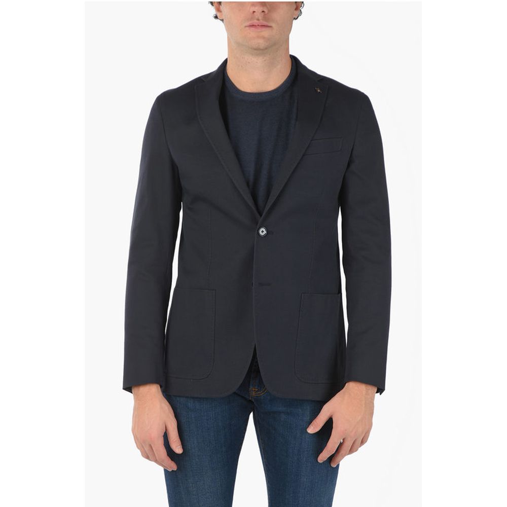 Corneliani CC COLLECTION Cotton Blend RIGHT Blazer with Beetle Brooch