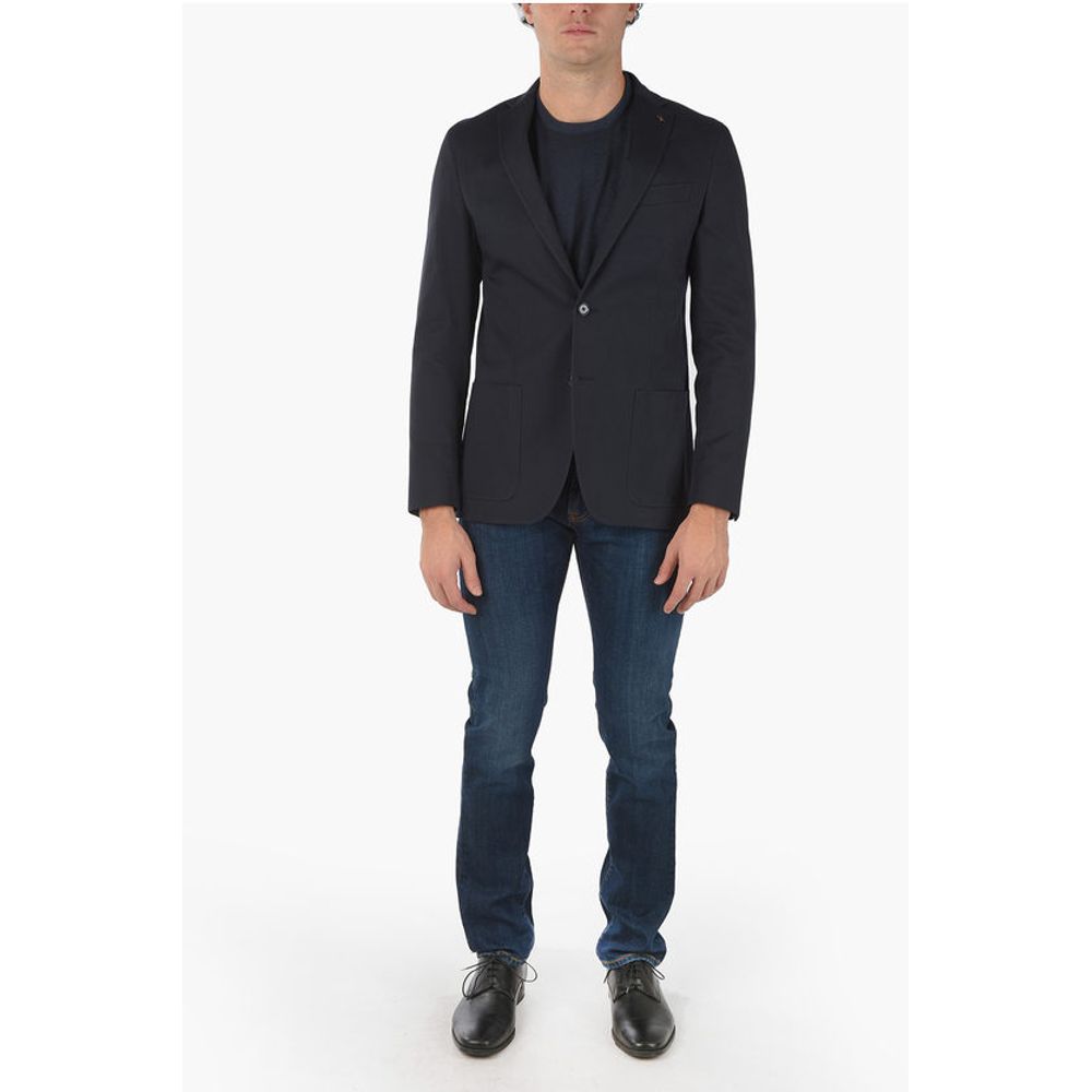 Corneliani CC COLLECTION Cotton Blend RIGHT Blazer with Beetle Brooch - Image 2