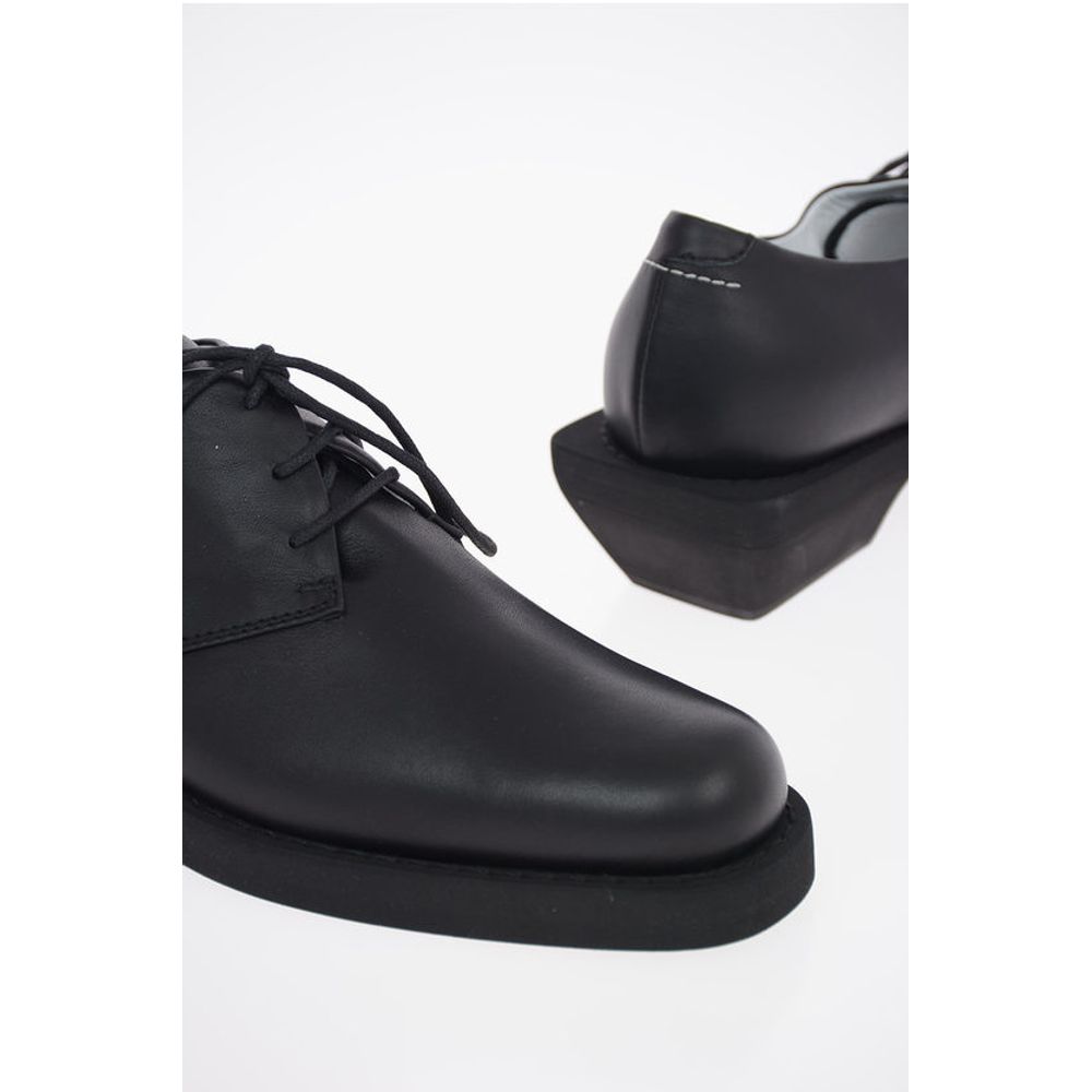 Maison Margiela MM6 5cm Leather Oxford Shoes with Heel - Image 4