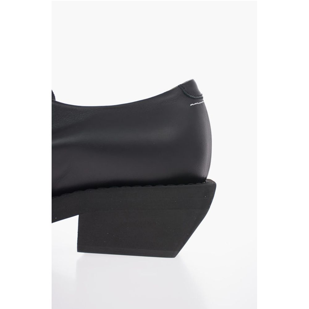 Maison Margiela MM6 5cm Leather Oxford Shoes with Heel - Image 5