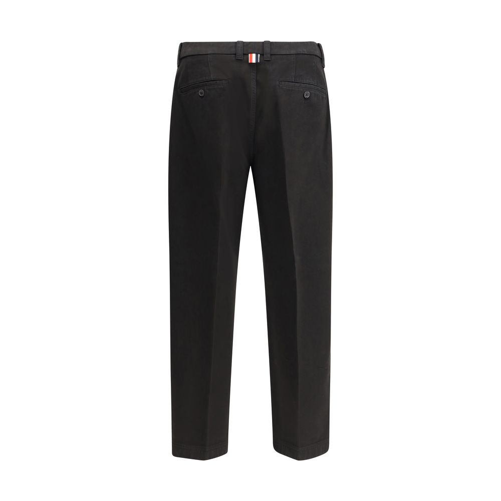 Thom Browne Black Cotton Dress Pants - Image 2