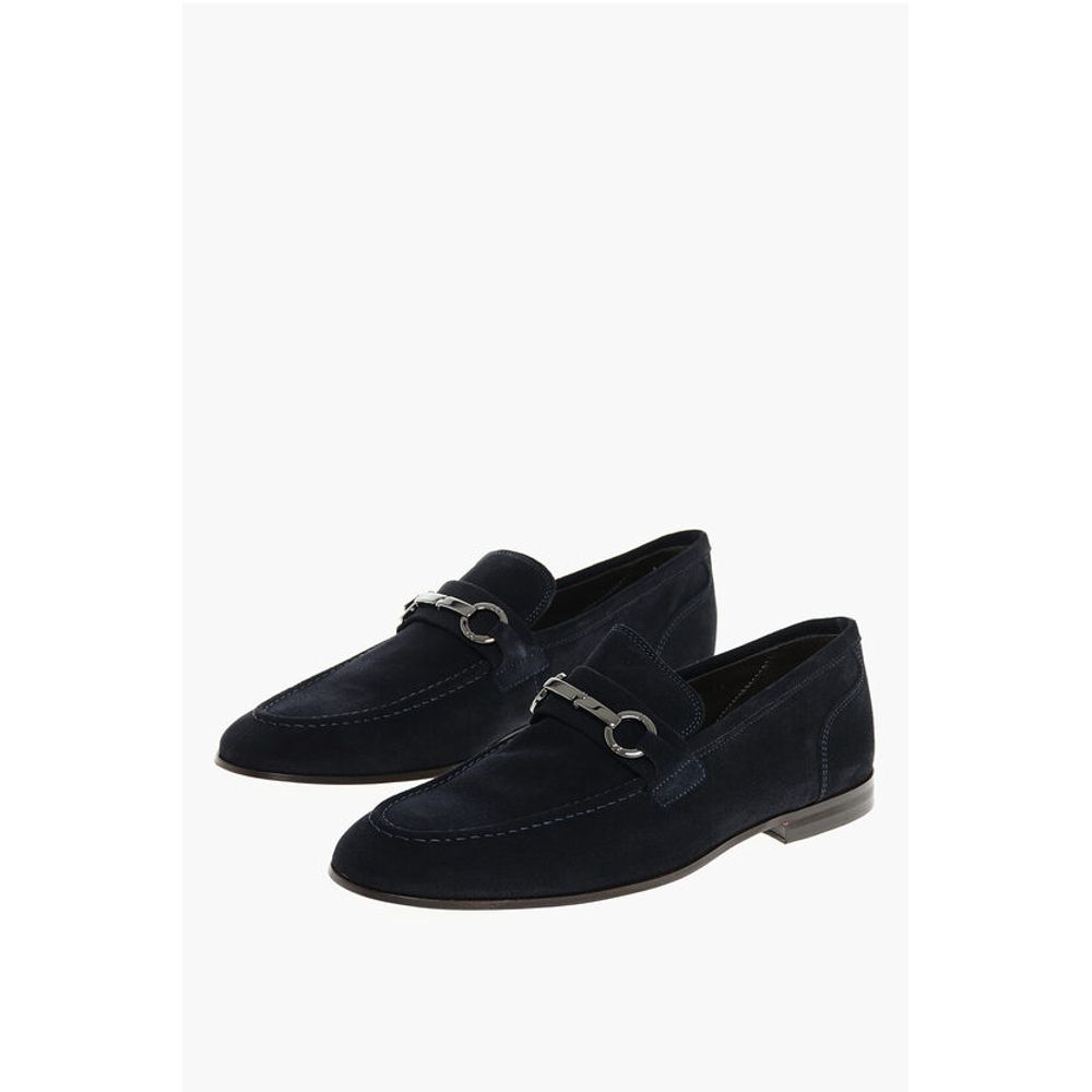 Corneliani Suede Bit Loafers With Leather Sole