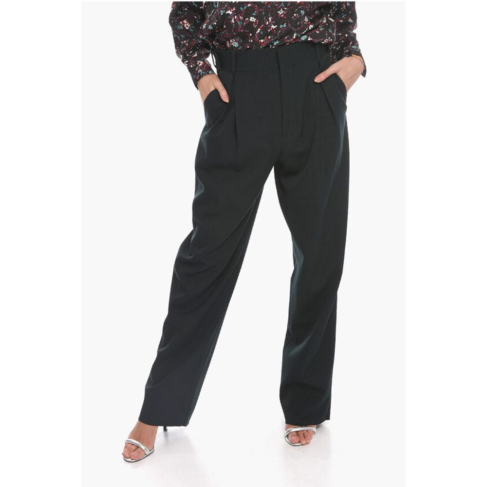 Bottega Veneta Gros-grain Wool Tailored Pants with Single Pleat