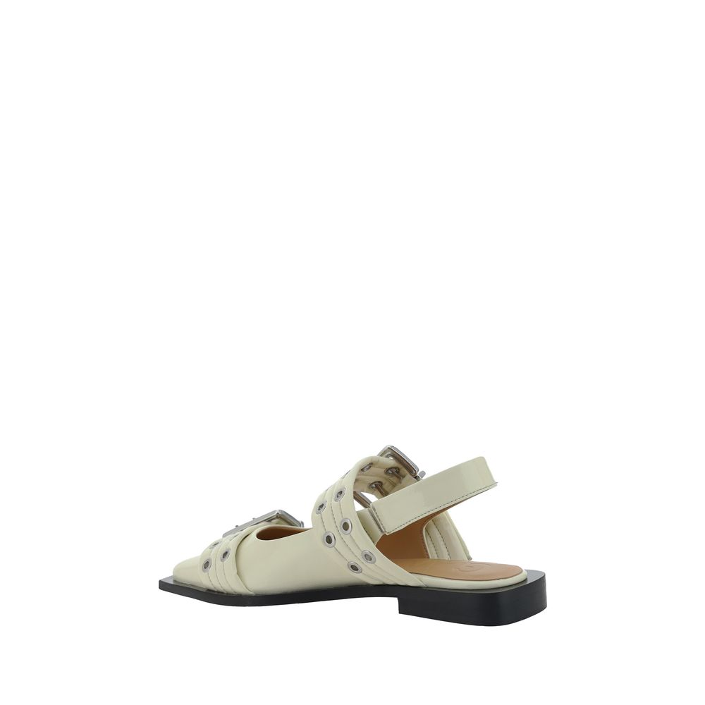 Ganni Feminine Buckle slingback Ballerinas - Image 3