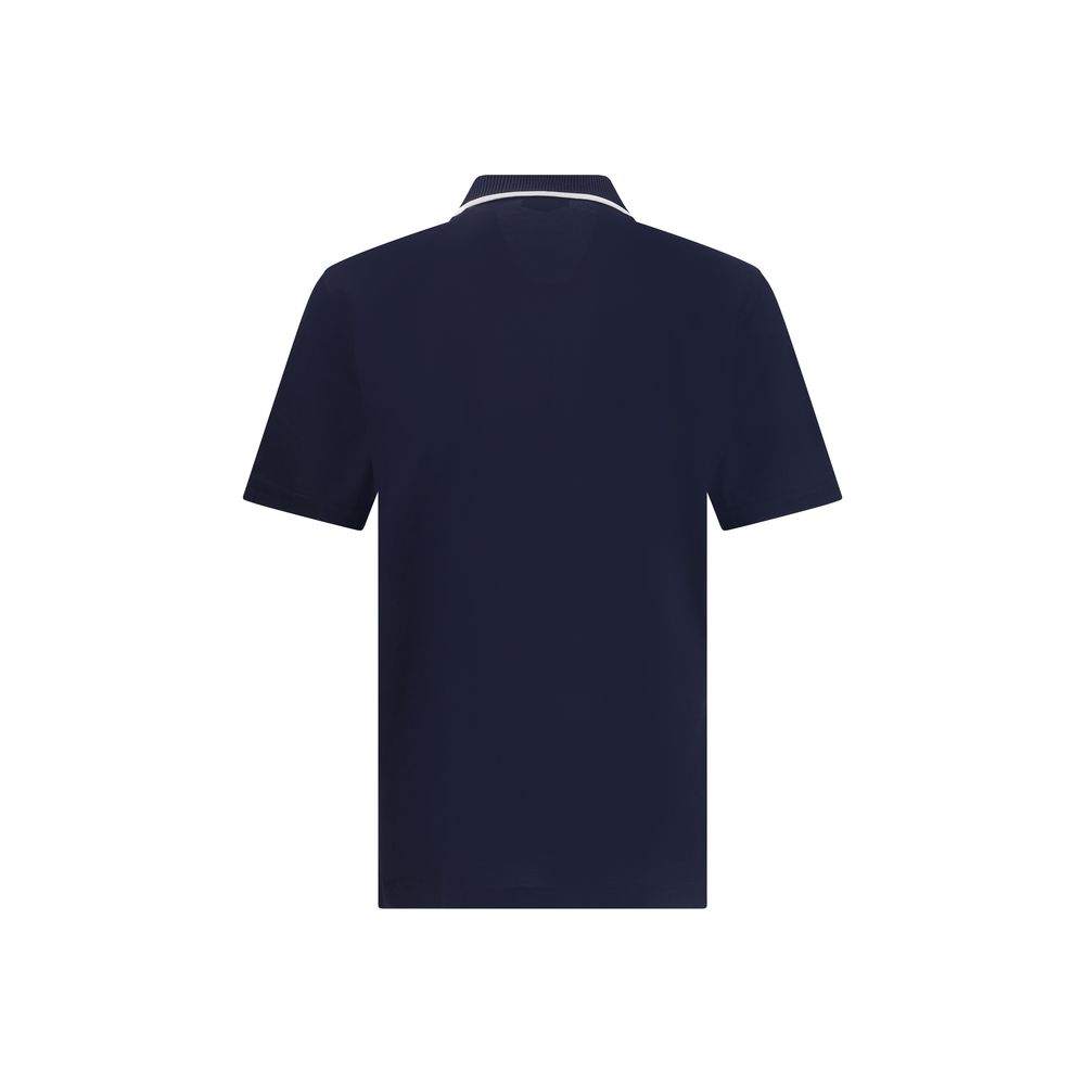 Ferragamo Blue Cotton Polo Shirt - Image 2