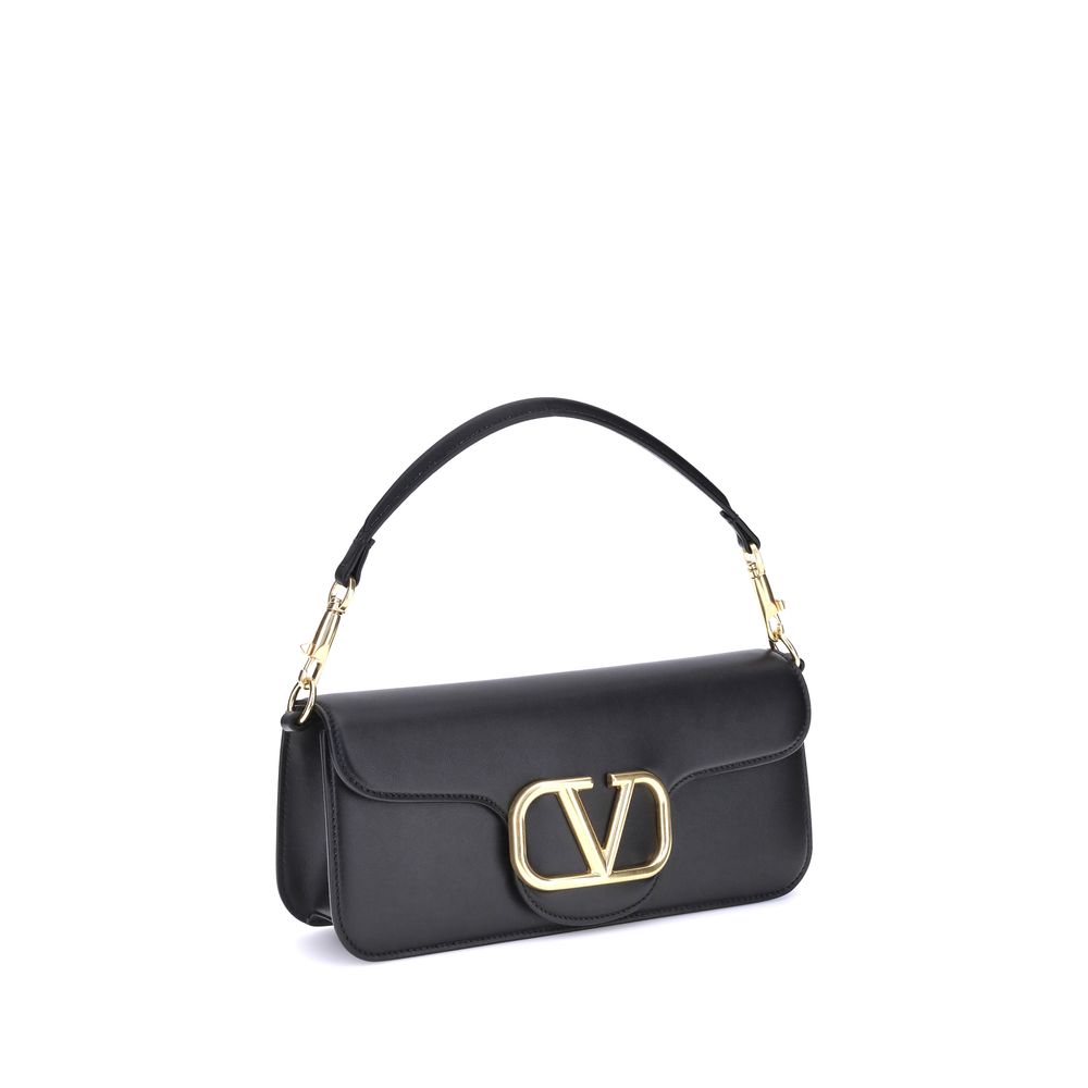 Valentino Garavani Black Calf Leather Bos Taurus Shoulder Bag - Image 2
