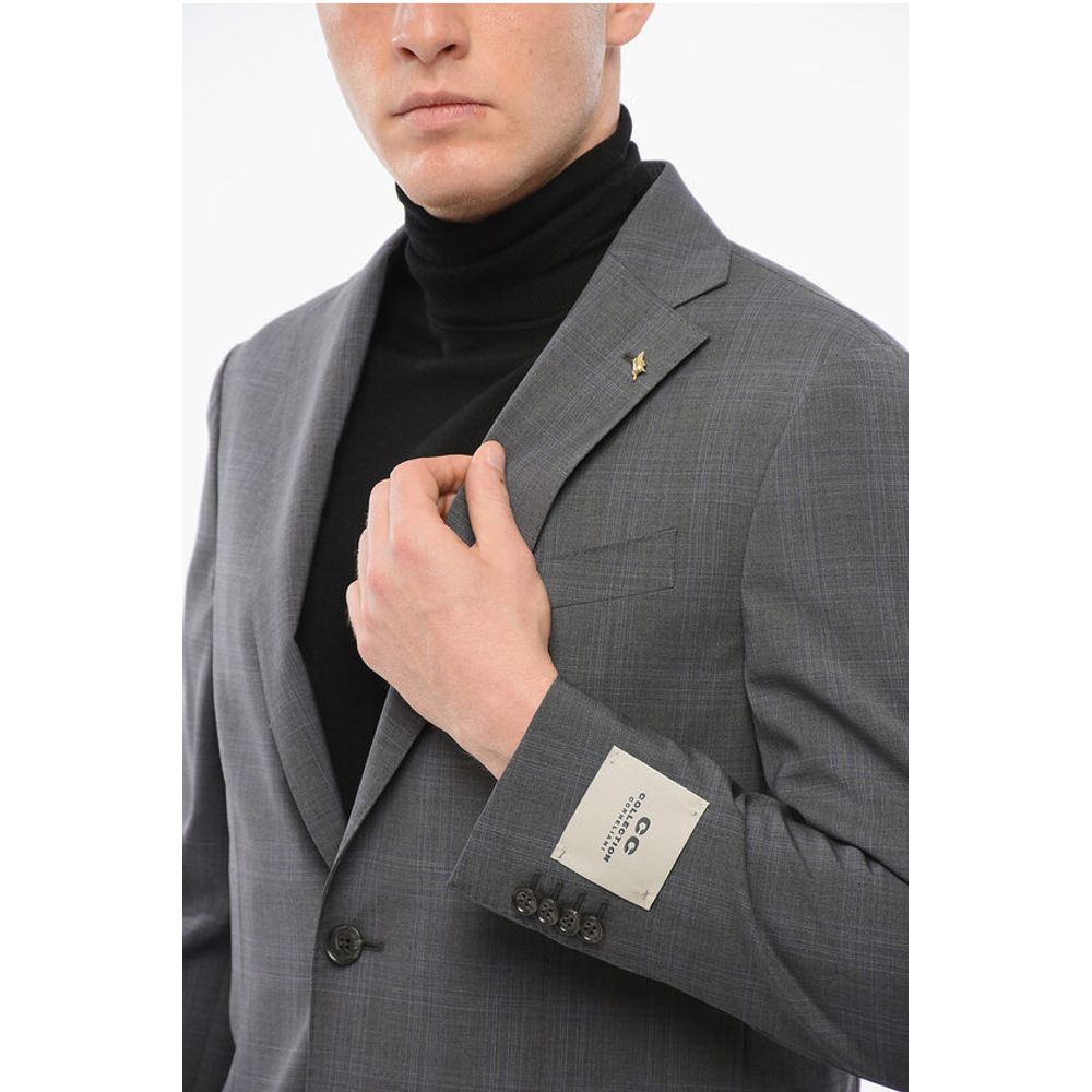 Corneliani CC COLLECTION District Check RIGHT Virgin Wool Suit - Image 3