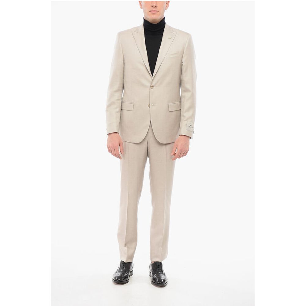 Corneliani CC COLLECTION Silk Blend REFINED Suit with Peak Lapel