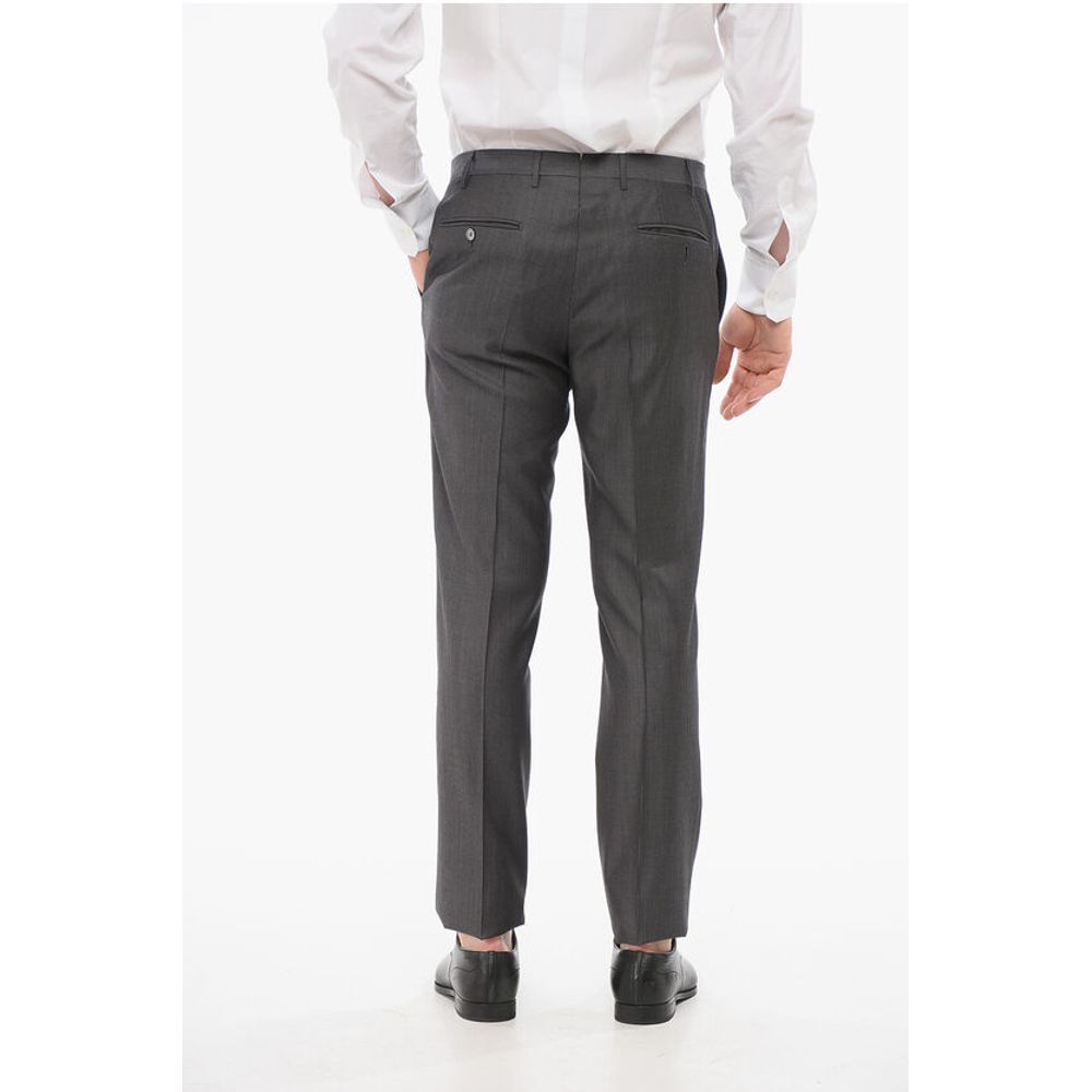 Corneliani Cool Wool Pants with Striped Motif - Image 2