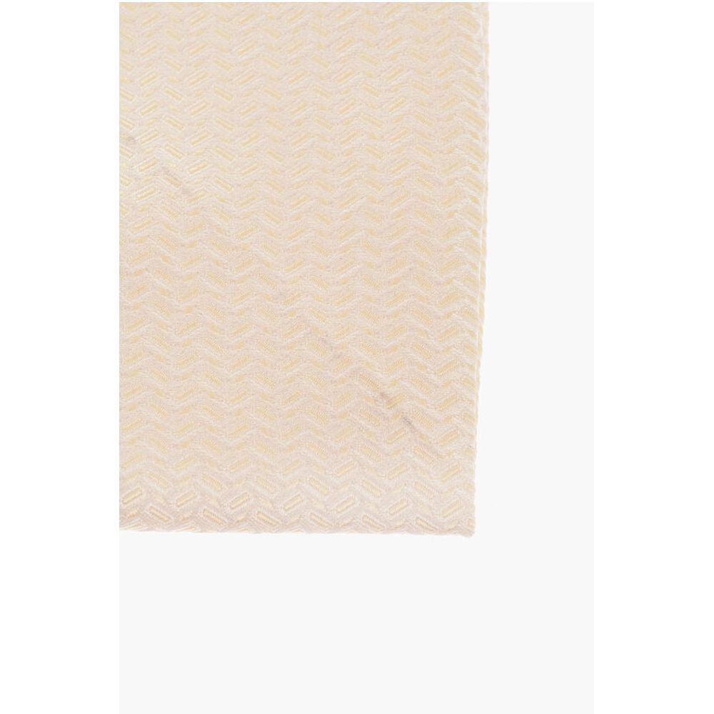 Corneliani CC COLLECTION Jacquard Silk Pocket Square - Image 2