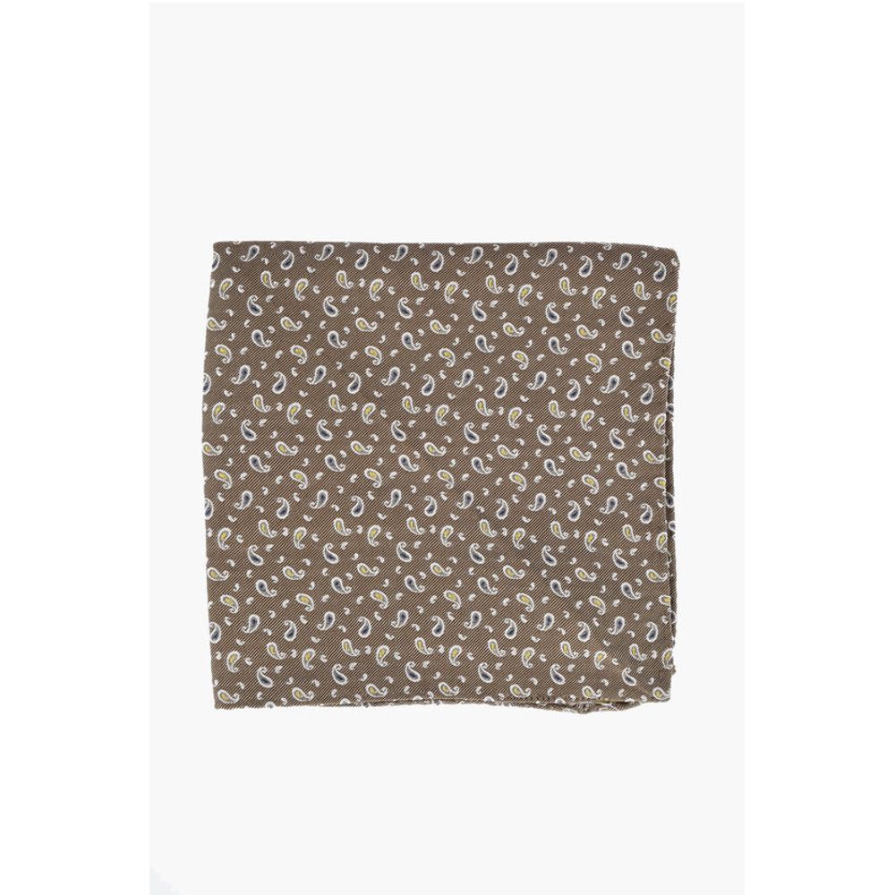 Corneliani CC COLLECTION Paisley Patterned Silk Pocket Square
