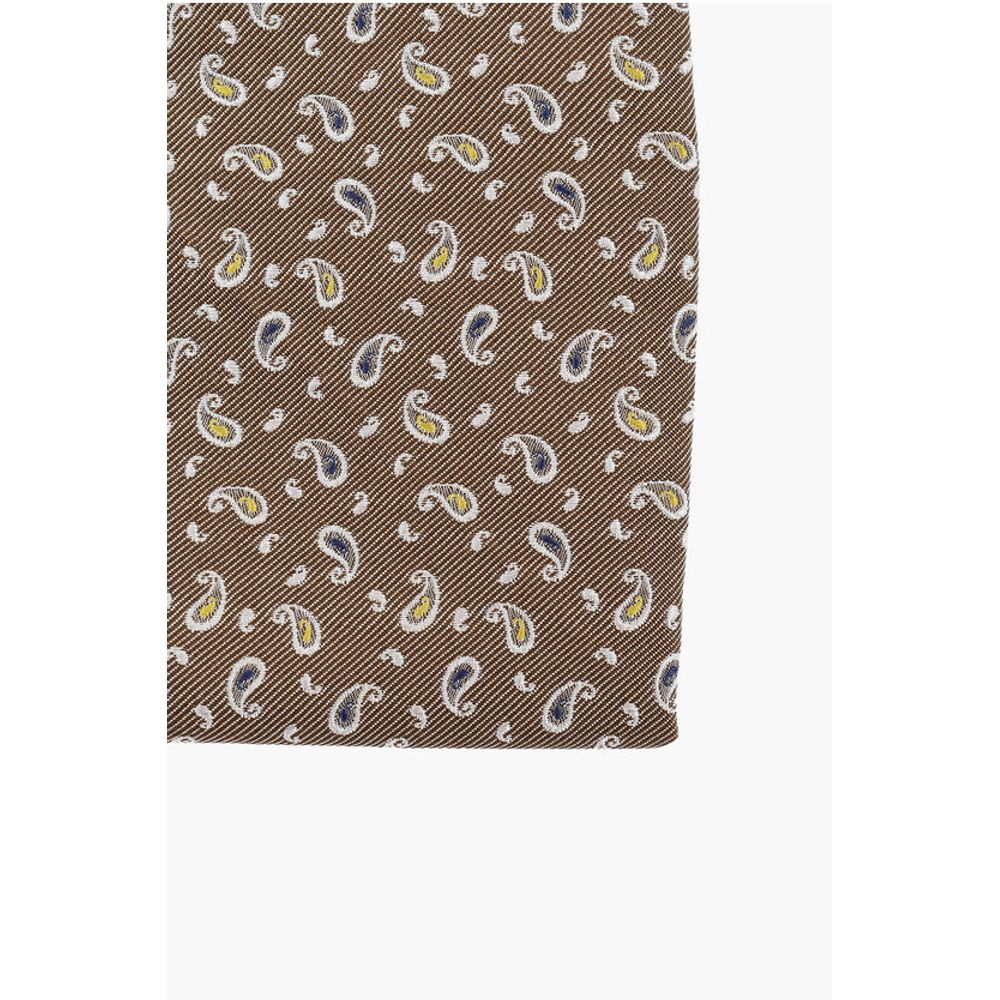Corneliani CC COLLECTION Paisley Patterned Silk Pocket Square - Image 2