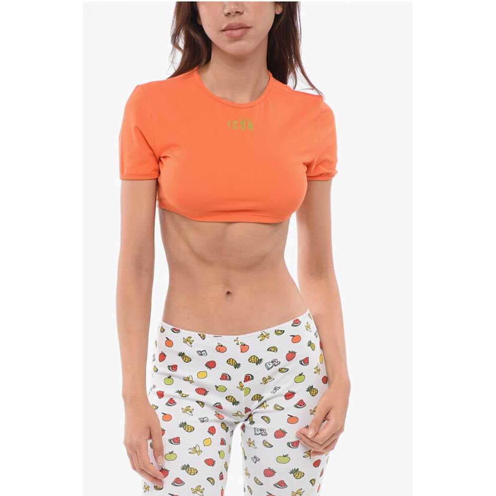 Dsquared² Short-sleeved ICON Crop Top