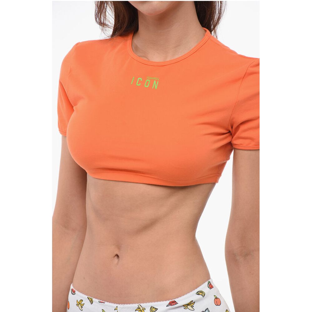 Dsquared² Short-sleeved ICON Crop Top - Image 3