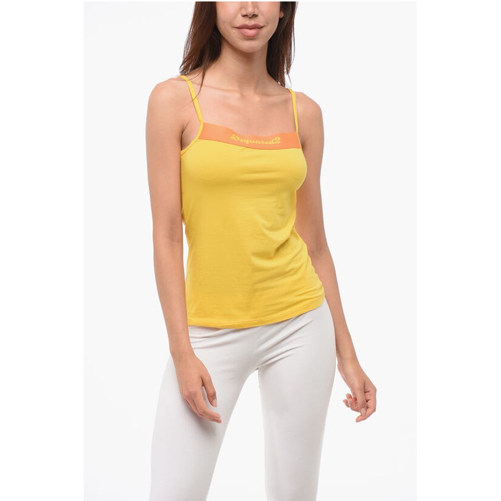 Dsquared² Cotton Blend Tank Top with Logo