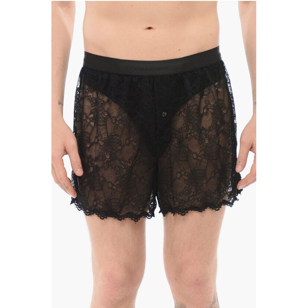 Dsquared² Lace Boxer With Logoed Waistband
