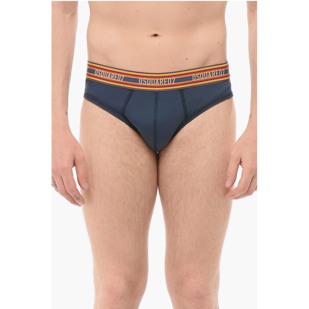 Dsquared² Cotton Slip With Striped Waistband