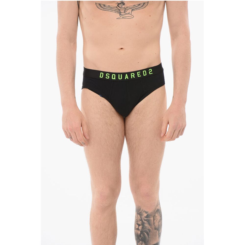 Dsquared² Cotton Slip With Logoed Waistband