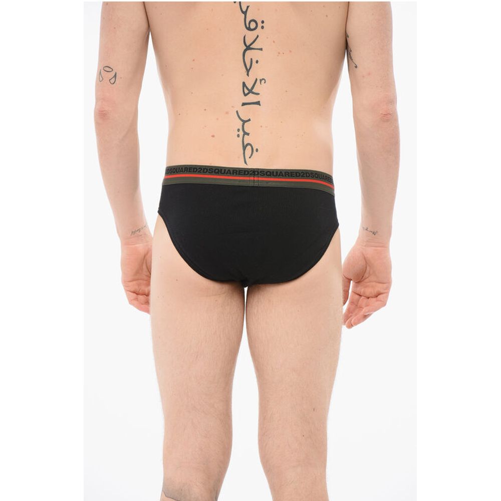 Dsquared² Ribbed Cotton Boxer With Logoed Waistband - Image 2